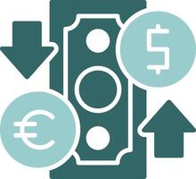 Exchange rates Solid Sample Icon vector