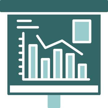 Declining Graph Solid Sample Design vector