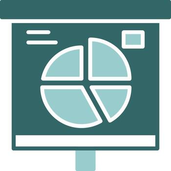 tarta gráfico sólido muestra diseño vector