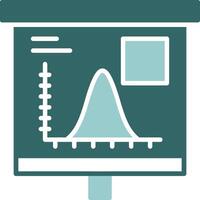 Bell Curve on Graph Solid Sample Design vector