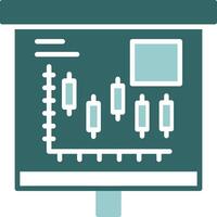 Candlestick Chart Solid Sample Design vector