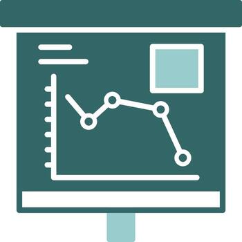 Falling Line Graph Solid Sample Design vector