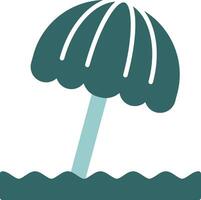 Parasol Two Color Icon Design vector