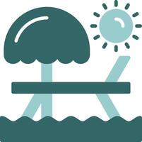 Seashore Two Color Icon Design vector