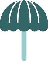 Beach umbrella Two Color Icon Design vector