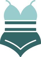 Bikini Two Color Icon Design vector
