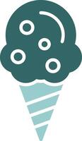Ice cream cone Two Color Icon Design vector