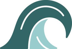 Waves Two Color Icon Design vector