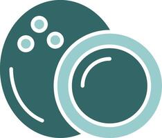 Coconut Two Color Icon Design vector