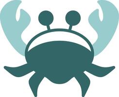 Crab Solid Icon Design vector