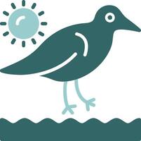 Sandpipers Two Color Icon Design vector