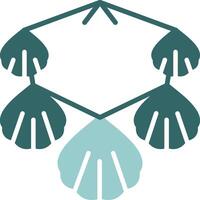 Seashell necklace Two Color Icon Design vector