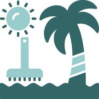 Beach cleanup Two Color Icon Design vector