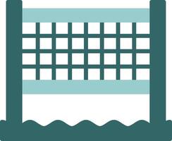 Beach volleyball net Two Color Icon Design vector