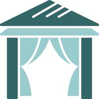 Beach tent Two Color Icon Design vector