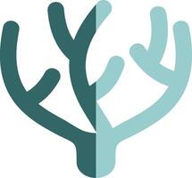 Coral Two Color Icon Design vector