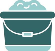 Sand bucket Two Color Icon Design vector