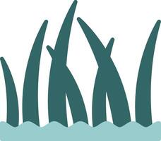 Beach grass Two Color Icon Design vector