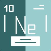 Neon Chemical Element Icon Design vector