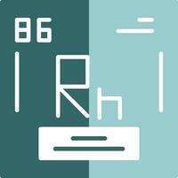 Radon Chemical Element Icon Design vector