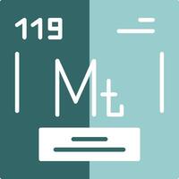 Meitnerium Chemical Element Icon Design vector