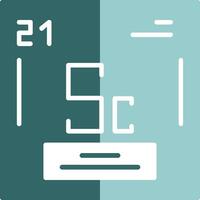 Scandium Chemical Element Icon Design vector