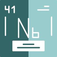 Niobium Chemical Element Icon Design vector