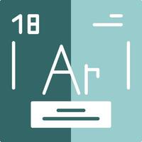 Argon Chemical Element Icon Design vector