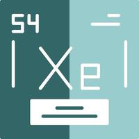 Xenon Chemical Element Icon Design vector
