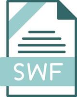 SWF Format Glyph Two Color Style Icon vector