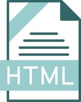 HTML Format Glyph Colorful Style Icon vector