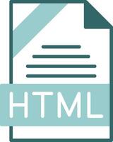 HTML Format Colorful Style Icon vector