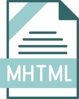 MHTML Format Glyph Two Color Style Icon vector