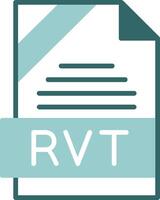 RVT Format Glyph Two Color Style Icon vector
