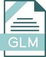 GLM Format Glyph Two Color Style Icon vector