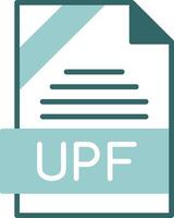 UPF Format Glyph Two Color Style Icon vector