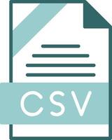 CSV Format Solid Style Design vector