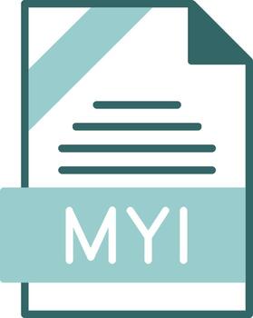 MYI Format Glyph Two Color Style Icon vector