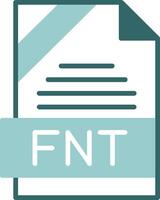 FNT Format Glyph Two Color Style Icon vector