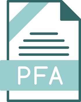 PFA Format Glyph Two Color Style Icon vector
