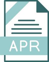 Apr Format Glyph Two Color Style Icon vector