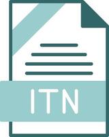 ITN Format Glyph Two Color Style Icon vector