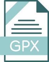 GPX Format Glyph Two Color Style Icon vector