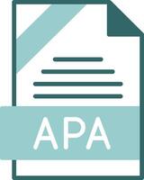 APA Format Glyph Two Color Style Icon vector