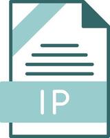 IP Format Glyph Two Color Style Icon vector