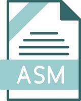 ASM Format Glyph Two Color Style Icon vector