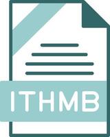 ITHMB Format Glyph Two Color Style Icon vector