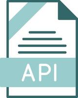 API Format Glyph Two Color Style Icon vector
