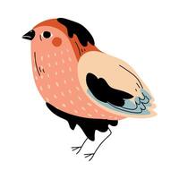 Bird Stained with Oil Waste, Global Environmental Pollution Problem Illustration vector