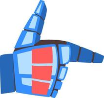 Robot Hand Gun Gesture, Mechanical Palm Pointer, Artificial Intelligence Illustration vector